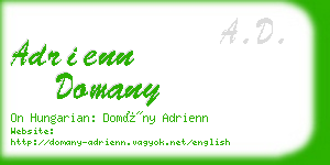 adrienn domany business card